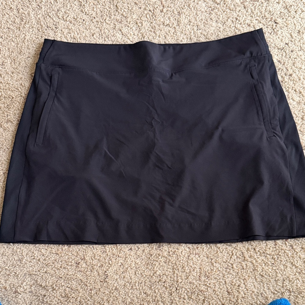 Black Athletic Skort with Side Panels